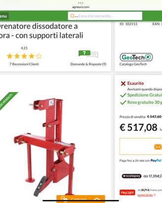 Drenatore ancora agricola dissodatore