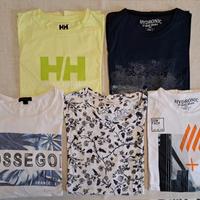 Uomo tg. L Set 5 t-shirt maniche corte 100% cotone