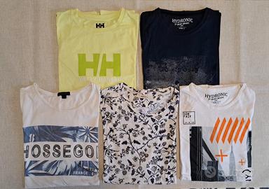 Uomo tg. L Set 5 t-shirt maniche corte 100% cotone