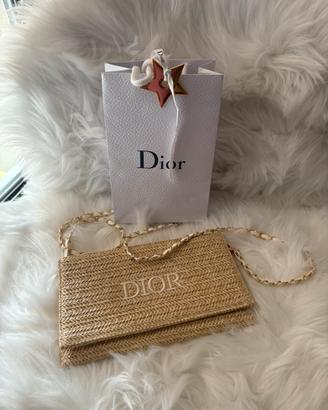 Pochette in rafia Dior nuova