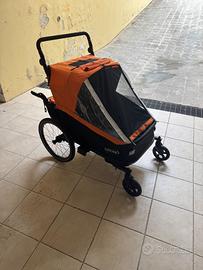 RIMORCHIO BICI E PASSEGGINO 2 IN 1.