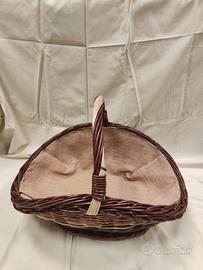 Cesto in vimini bicolore