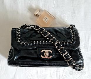 Chanel Luxe Ligne Flap Borsa Nera Pelle 