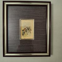 Quadretto paesaggio con cornice 14x17 cm