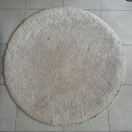Tapetto ikea rotondo 130cm. Pelo corto, beige.
