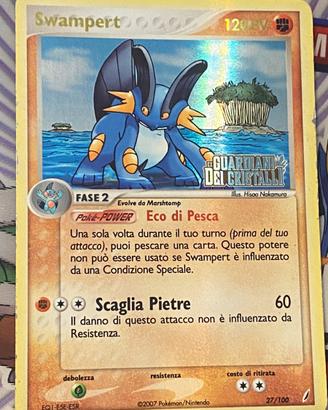 Swampert Reverse Holo Rare con Stamp
