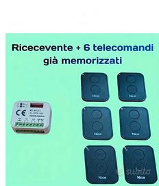 Ricevente + 6 Telecomandi già programmati