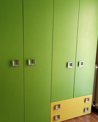 Cameretta completa - Letto a castello + Armadio 