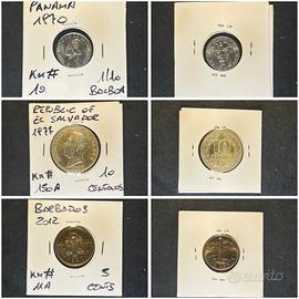 Set 6 Monete Mondo da Collezione - In Oblò 🌍