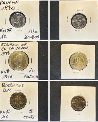 Set 6 Monete Mondo da Collezione - In Oblò 🌍