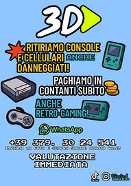 Ritiriamo Cellulari e Console! Pagamento subito!