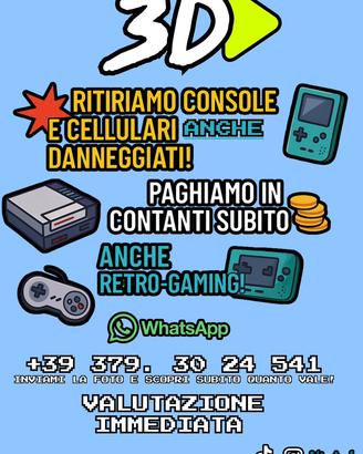 Ritiriamo Cellulari e Console! Pagamento subito!