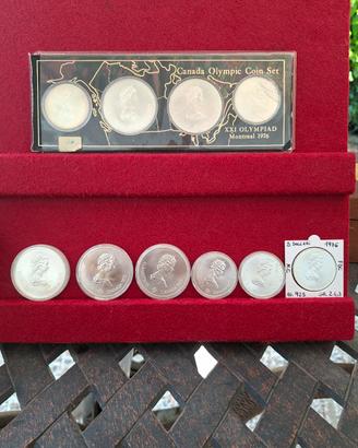 lotto monete argento 925 montreal giochi olimpici 