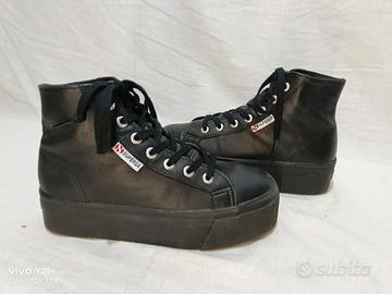 Superga donna 2705 Hi Top total black tg.36