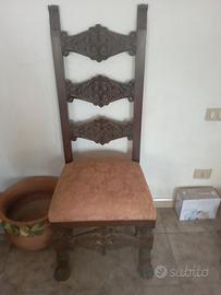 Sedia trono antica 