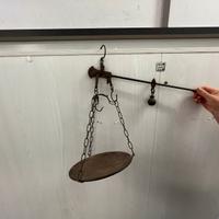 Antica bilancia stadera in ferro battuto 5 kg