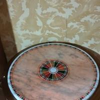 Elegante Base in Ferro Battuto con Top intarsiato