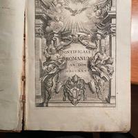 Libro antico Pontificale del 1726