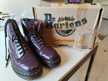 Dottor Martens vintage 8 fori viola numero 38 