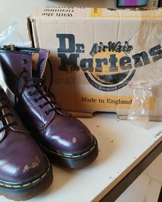 Dottor Martens vintage 8 fori viola numero 38 