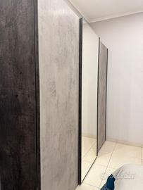 Armadio 3 ante scorrevoli con cassettiera