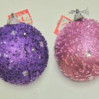Stock palle di Natale glitterate, balocchi