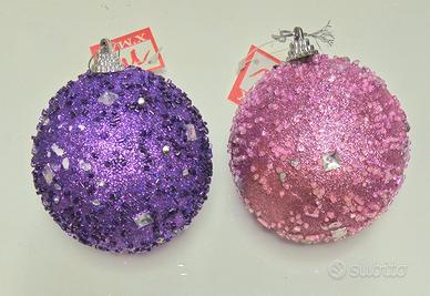 Stock palle di Natale glitterate, balocchi