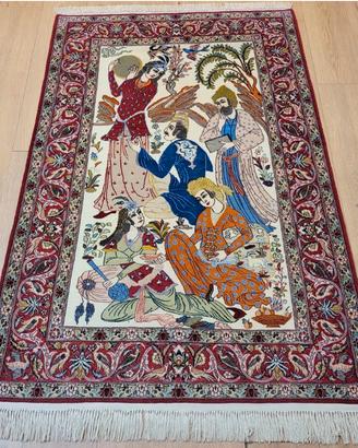 Tappeto persiano orientale isfahan extra fine