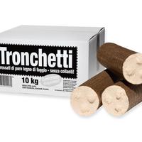 TRONCHETTI DI FAGGIO DI LEGNA DA ARDERE PRESSATI