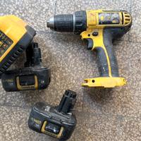 Trapano De Walt + 2 batterie e caricatore Rotto