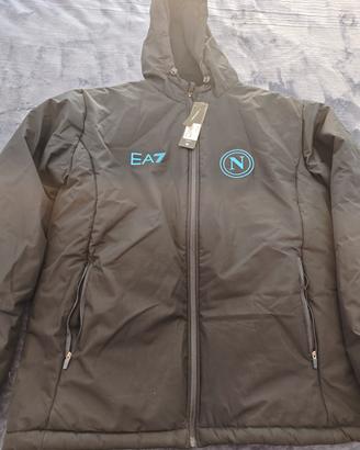 Giacca lunga del Napoli EA7. Taglia L. 