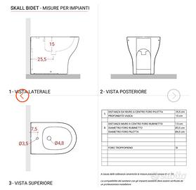 coppia di sanitari nuovi filo muro
