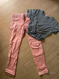 Set tshirt Zara + pantalone Promod taglia S