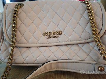 Borsa a tracolla guess  originale rosa antico 