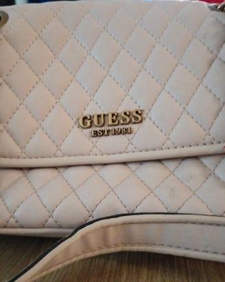 Borsa a tracolla guess  originale rosa antico 