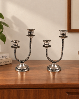 Coppia candelabri Scandinavian Modern anni '60