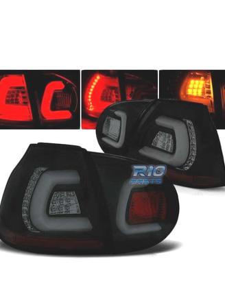 FANALI VOLKSWAGEN VW GOLF 5 03-09 BAR LED NERO FUM