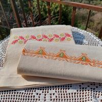 Asciugamani Puro Lino Punto Assisi