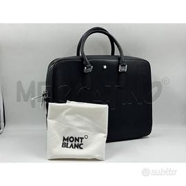 BORSA UOMO PORTA PC IN PELLE MONT BLANC NUOVA