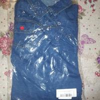 Tutina in jeans per bambini, a maniche lunghe