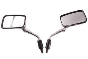 Coppia specchi retrovisori moto custom cromati Jap