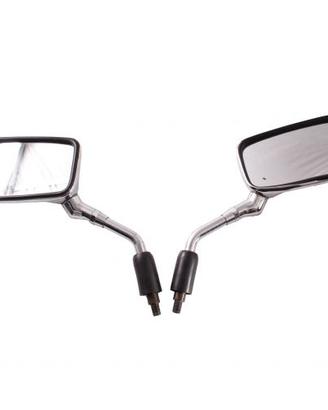 Coppia specchi retrovisori moto custom cromati Jap