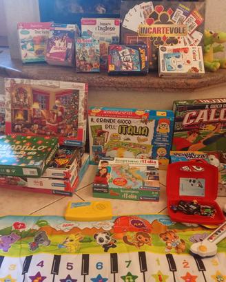 Giochi vari: puzzle, mystery english, penna pazza.