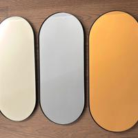 Set di 3 specchi con cornice in metallo nero