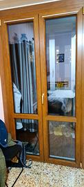 PORTE  FINESTRE  IN PVC  COLORE  QUERCIA  ORO
