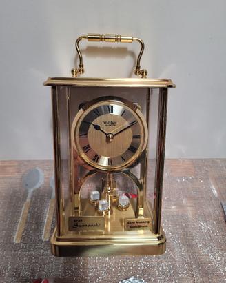 Orologio da tavolo/scrivania in ottone e Swarovsky
