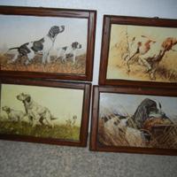QUADRETTI  con Cani e Cacciagione