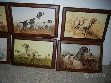 QUADRETTI  con Cani e Cacciagione
