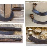 Lotto quattro mezza luna in legno cucina tagliere