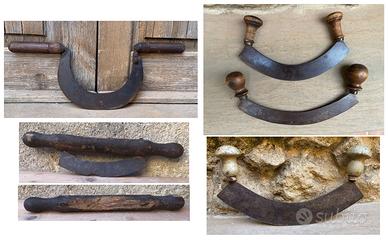 Lotto quattro mezza luna in legno cucina tagliere